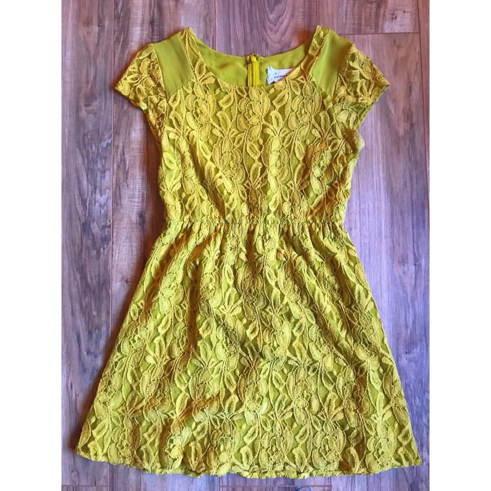Yellow Lace Urban Outfitters Dress